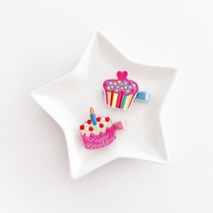 Girl Hair Clip Birthday Cupcake Set (GHP6228)